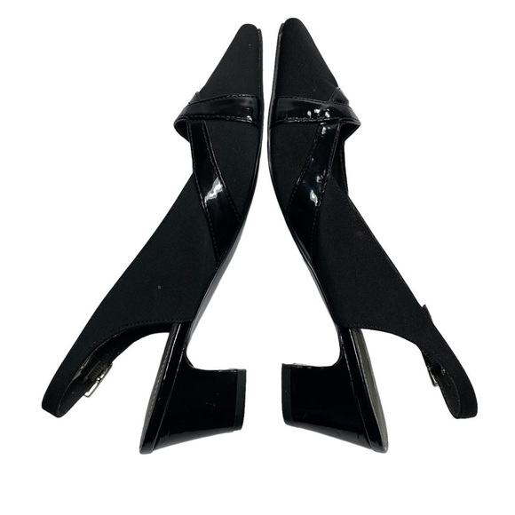 VINTAGE Coach and Four Sling Back Shoes, Black, Size 6 - Picture 4 of 12